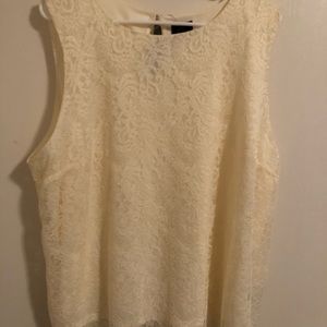 NWT Worthington sleeveless Lace blouse